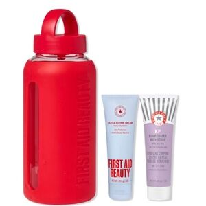 First Aid Beauty 3Pc Skincare & Water Bottle Set NEW
